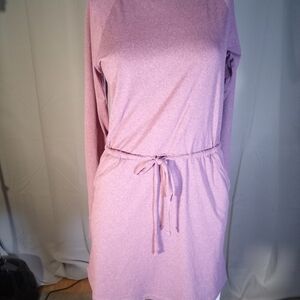 Kyodan Pink Raglan Long Sleeve Crew Neck Dress